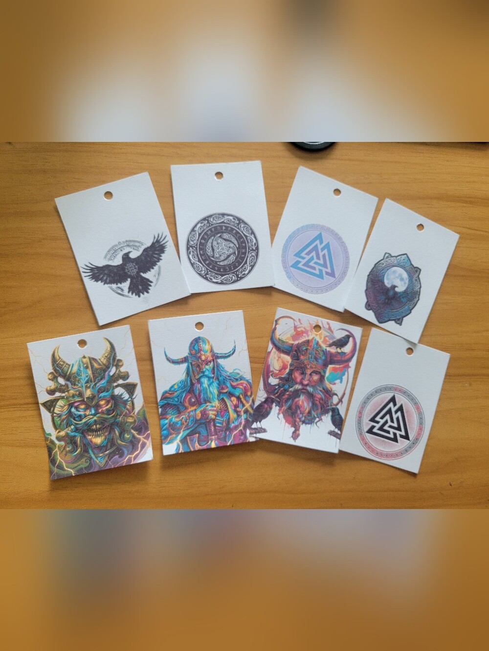 🖤NEW🖤 Hand Crafted 24pc  Viking Art Gift Tags - Blue, Purple, Teal, Gold